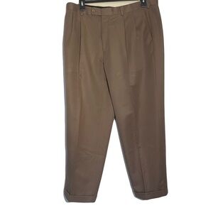 Perry Ellis Portfolio men’s tan dress pants with cuff size 40/30